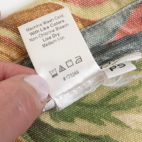 ✨ Coldwater Creek Floral Button Front Jacket Petite Small 100% Cotton Shacket - Picture 12 of 12